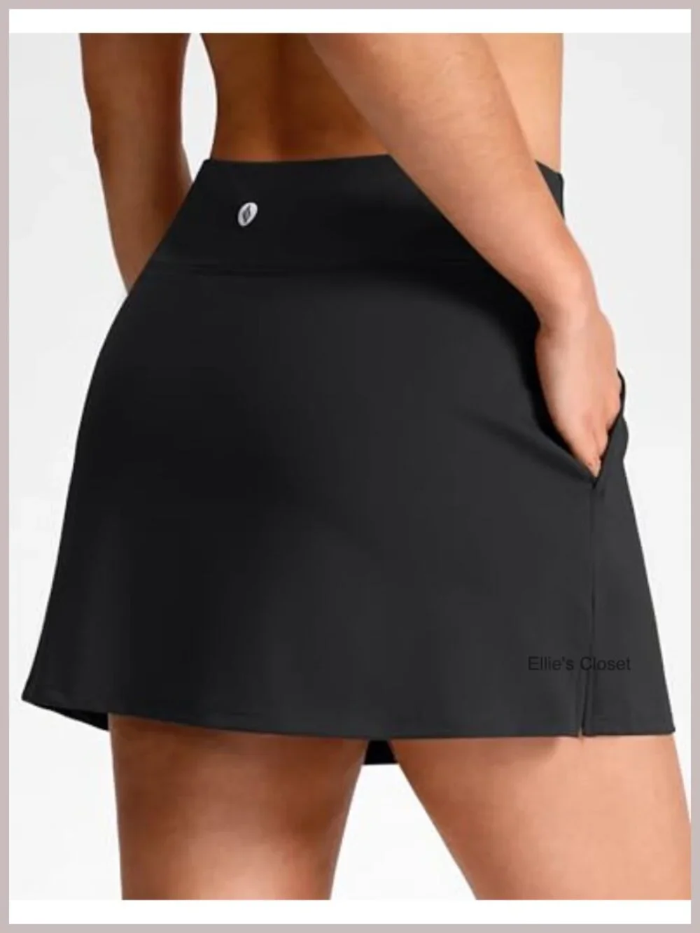 High Waisted Skort with Pockets, Side Slits, Built-in Shorts, A Line, Athletic